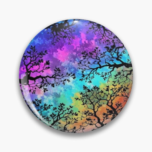 Item preview, Drawing of rainbow moonlit forest designed and sold by NivyasArtistry.