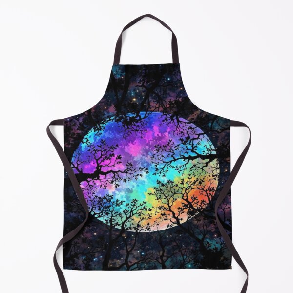 Item preview, Drawing of rainbow moonlit forest designed and sold by NivyasArtistry.