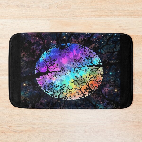 Item preview, Drawing of rainbow moonlit forest designed and sold by NivyasArtistry.