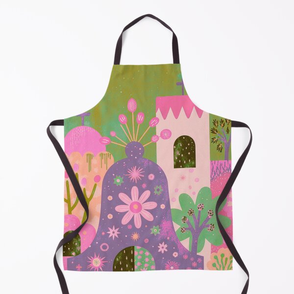 Item preview, Fantasy Floral Village – Vibrant Dream Landscape Art designed and sold by joycrysstudio.