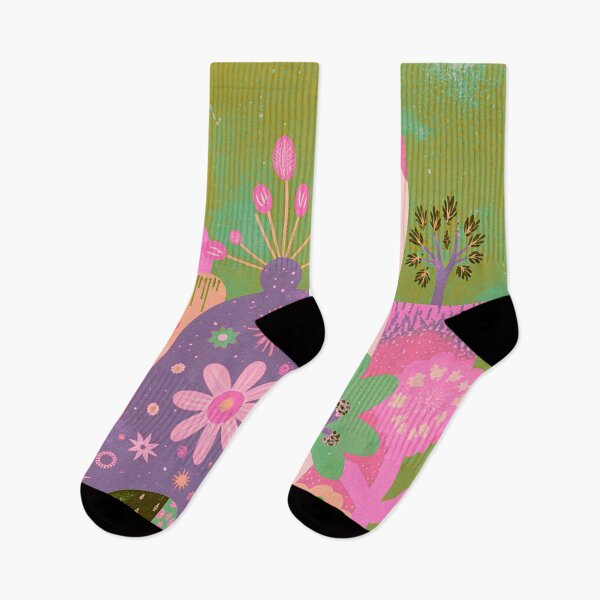 Item preview, Fantasy Floral Village – Vibrant Dream Landscape Art designed and sold by joycrysstudio.