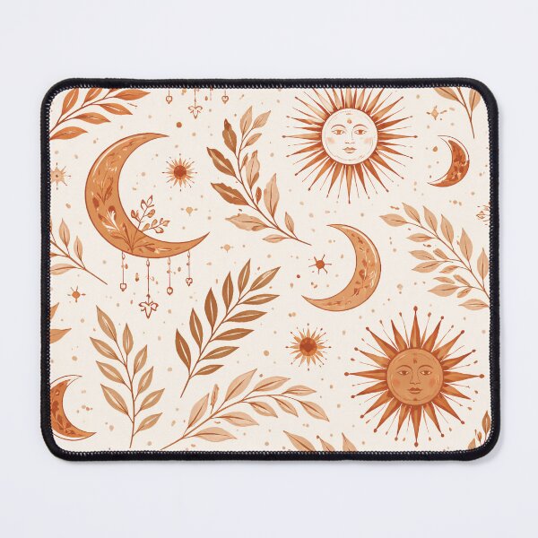 Item preview, Boho Earth Pattern – Sun Moon & Leaves Terracotta Seamless Design designed and sold by OpenDreamArts.