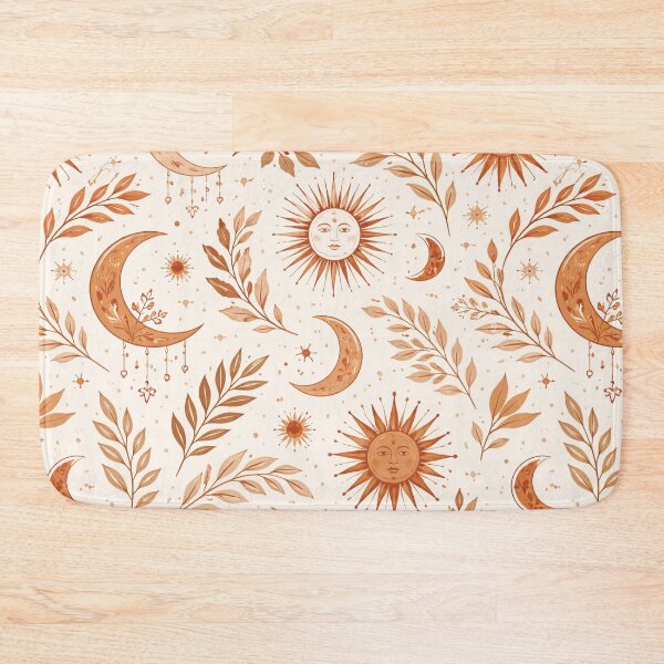 Item preview, Boho Earth Pattern – Sun Moon & Leaves Terracotta Seamless Design designed and sold by OpenDreamArts.