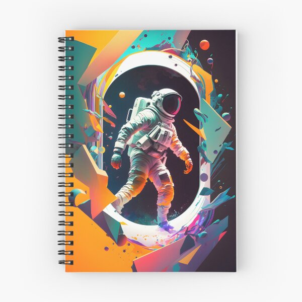 Item preview, Astronaut in Cosmic Portal - Vibrant Abstract Art with Pop Art Style designed and sold by Hipatye26.