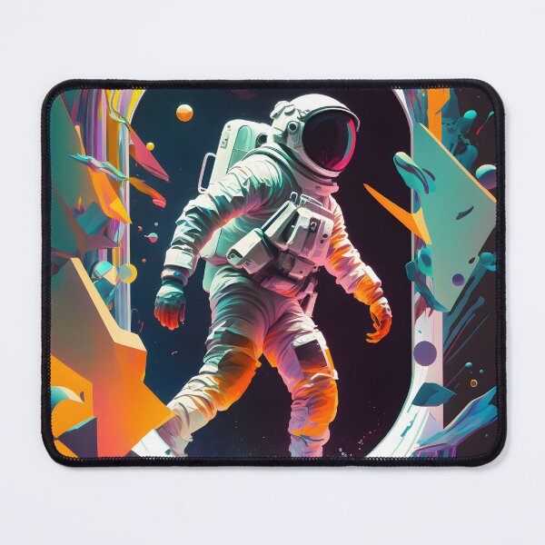Item preview, Astronaut in Cosmic Portal - Vibrant Abstract Art with Pop Art Style designed and sold by Hipatye26.