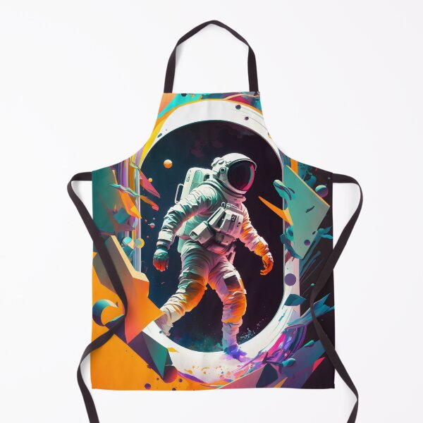 Item preview, Astronaut in Cosmic Portal - Vibrant Abstract Art with Pop Art Style designed and sold by Hipatye26.