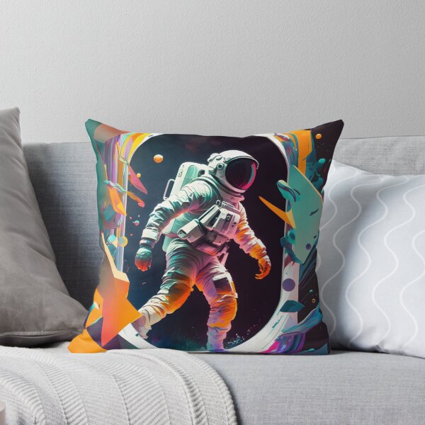 Item preview, Astronaut in Cosmic Portal - Vibrant Abstract Art with Pop Art Style designed and sold by Hipatye26.