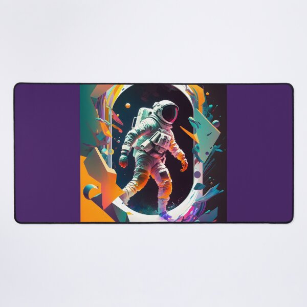 Item preview, Astronaut in Cosmic Portal - Vibrant Abstract Art with Pop Art Style designed and sold by Hipatye26.