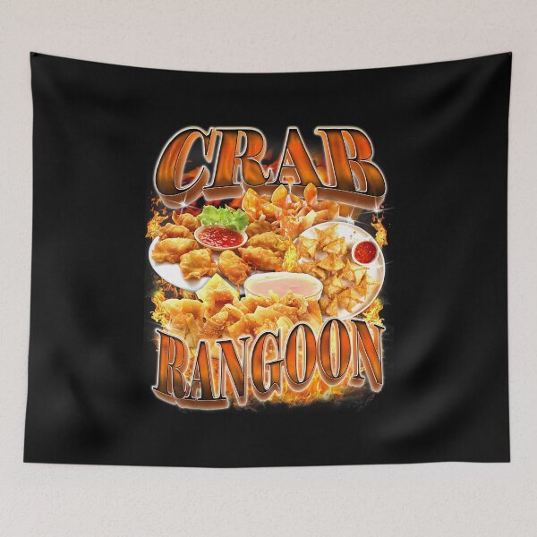 Item preview, Crab Rangoon Meme Bootleg Rap Style 90s Vintage Funny 1990s designed and sold by PaulTSchafer.