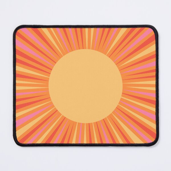 Item preview, Summer Sun Retro Sun Rays Yellow Orange Pink designed and sold by kierkegaard.