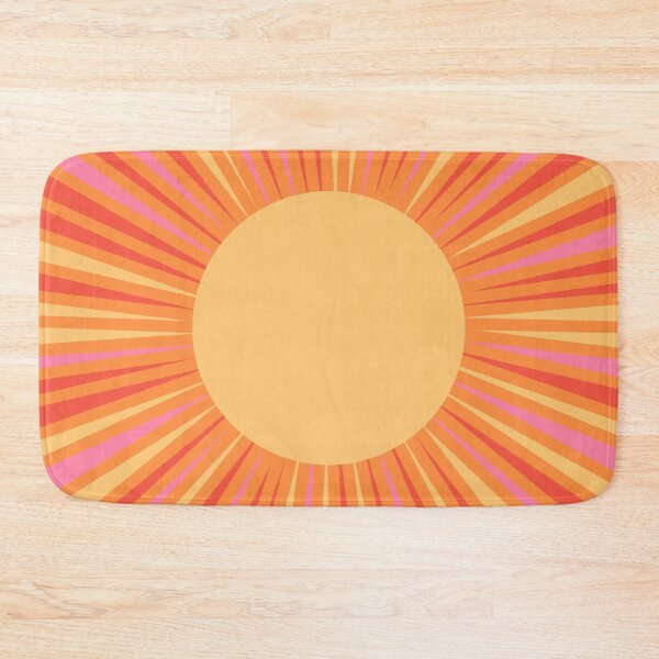 Item preview, Summer Sun Retro Sun Rays Yellow Orange Pink designed and sold by kierkegaard.