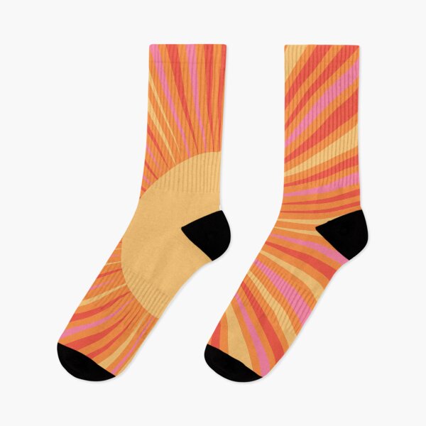 Item preview, Summer Sun Retro Sun Rays Yellow Orange Pink designed and sold by kierkegaard.