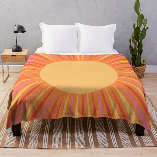 Item preview, Summer Sun Retro Sun Rays Yellow Orange Pink designed and sold by kierkegaard.