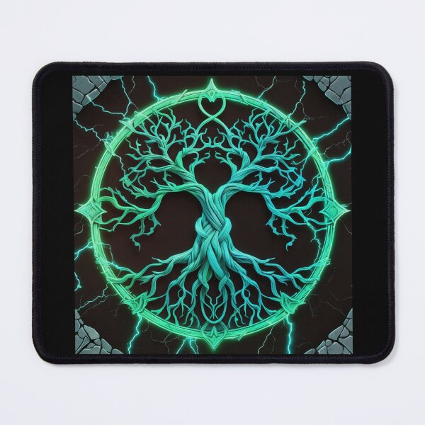 Item preview, Wildwarden Arboreal Sigil Stormy Glow Dark Fantasy Emblem designed and sold by Falconwolf.