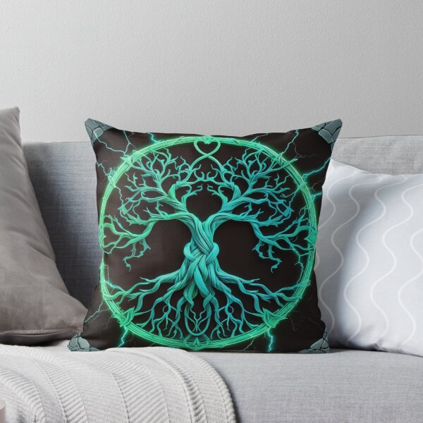 Item preview, Wildwarden Arboreal Sigil Stormy Glow Dark Fantasy Emblem designed and sold by Falconwolf.
