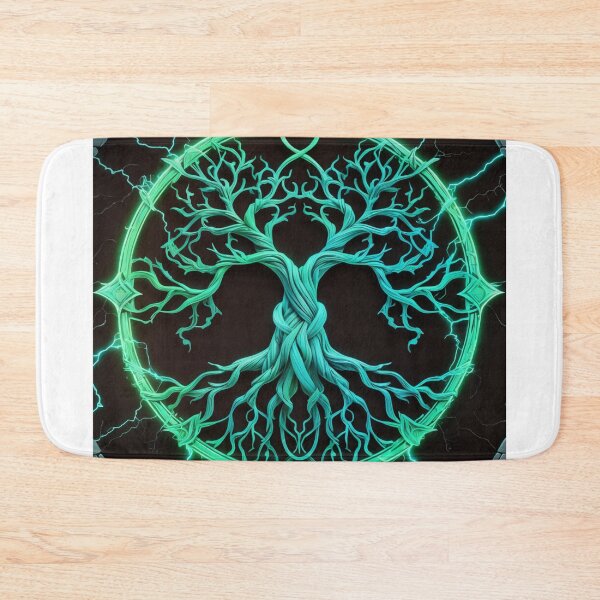 Item preview, Wildwarden Arboreal Sigil Stormy Glow Dark Fantasy Emblem designed and sold by Falconwolf.