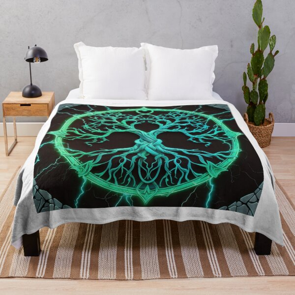 Item preview, Wildwarden Arboreal Sigil Stormy Glow Dark Fantasy Emblem designed and sold by Falconwolf.