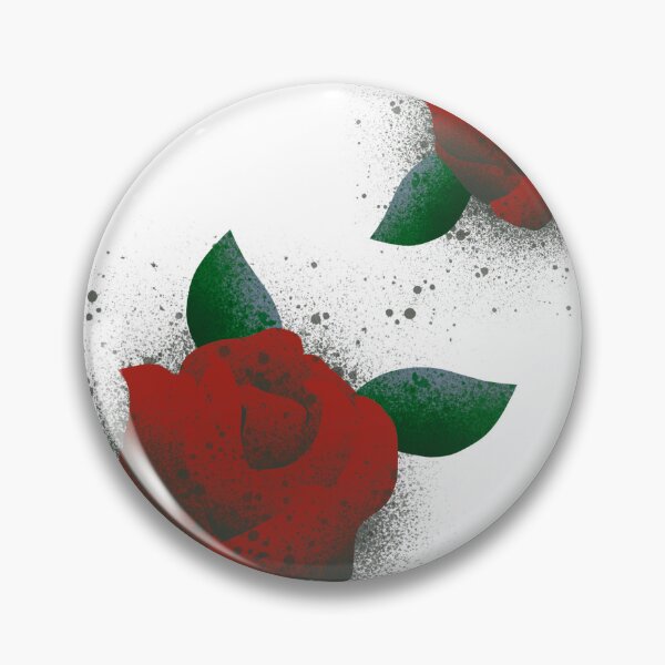 Item preview, Red Rose Spray Paint Tattoo - Grunge Floral Illustration designed and sold by TheArtOfTreble.