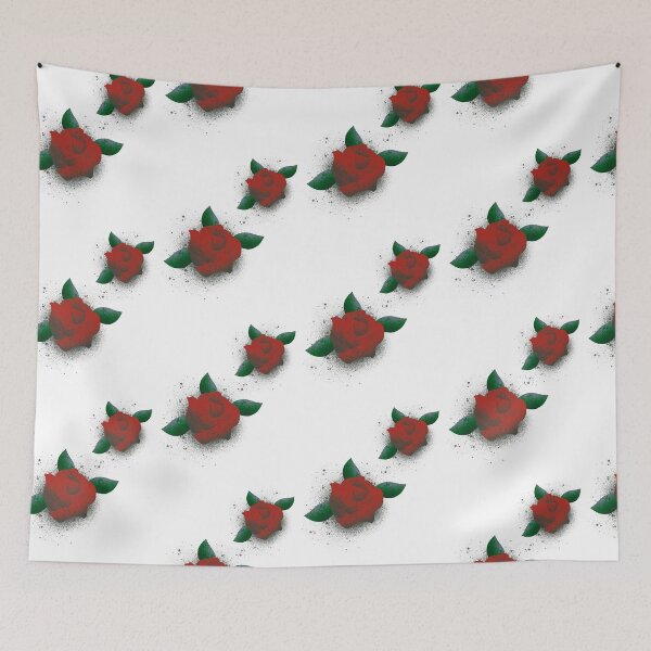 Item preview, Red Rose Spray Paint Tattoo - Grunge Floral Illustration designed and sold by TheArtOfTreble.