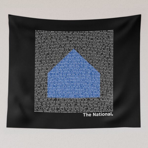 Item preview, The National (Band) Logo (Sleep Well Beast) And Lyrics (White) designed and sold by chronibartoks.
