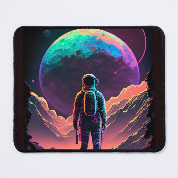 Item preview, Astronaut on Exotic Planet - Cosmic Art with Vibrant Colors designed and sold by Hipatye26.