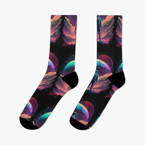Item preview, Astronaut on Exotic Planet - Cosmic Art with Vibrant Colors designed and sold by Hipatye26.