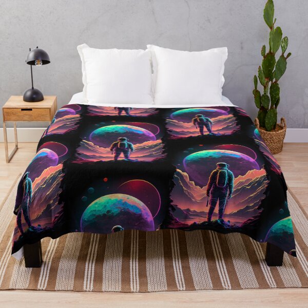 Item preview, Astronaut on Exotic Planet - Cosmic Art with Vibrant Colors designed and sold by Hipatye26.