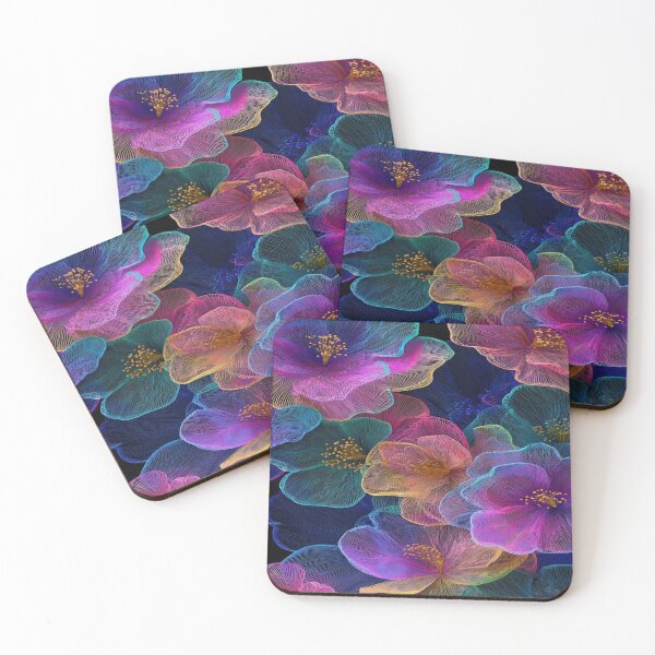 Item preview, Neon vibrant ethereal flora drawing  designed and sold by NivyasArtistry.