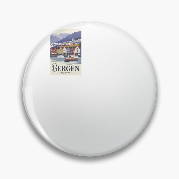 Item preview, A Vintage Travel Illustration of BERGEN - NORWAY designed and sold by TulipaGraphics.