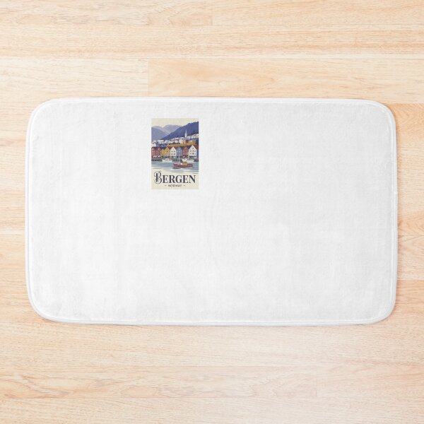 Item preview, A Vintage Travel Illustration of BERGEN - NORWAY designed and sold by TulipaGraphics.