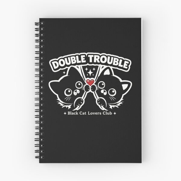 Item preview, Double Trouble Black Cats – Cute Kawaii Black Cat Lo designed and sold by CatLovers Studio.