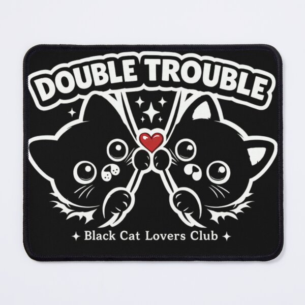 Item preview, Double Trouble Black Cats – Cute Kawaii Black Cat Lo designed and sold by CatLovers Studio.