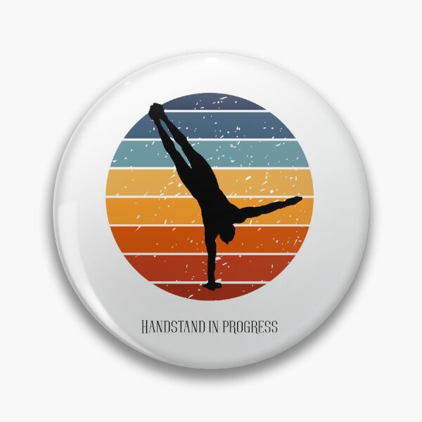 Item preview, Retro Calisthenics Handstand in Progress - Vintage Sunset Fitness designed and sold by siempredesign.