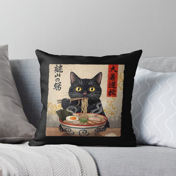 Item preview, Kawaii Black Ramen Cat designed and sold by Trungles-tee.