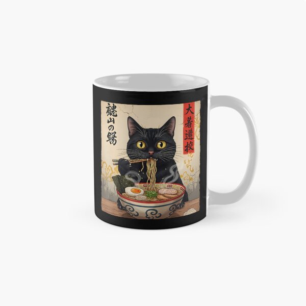 Item preview, Kawaii Black Ramen Cat designed and sold by Trungles-tee.