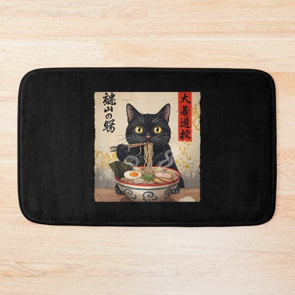 Item preview, Kawaii Black Ramen Cat designed and sold by Trungles-tee.
