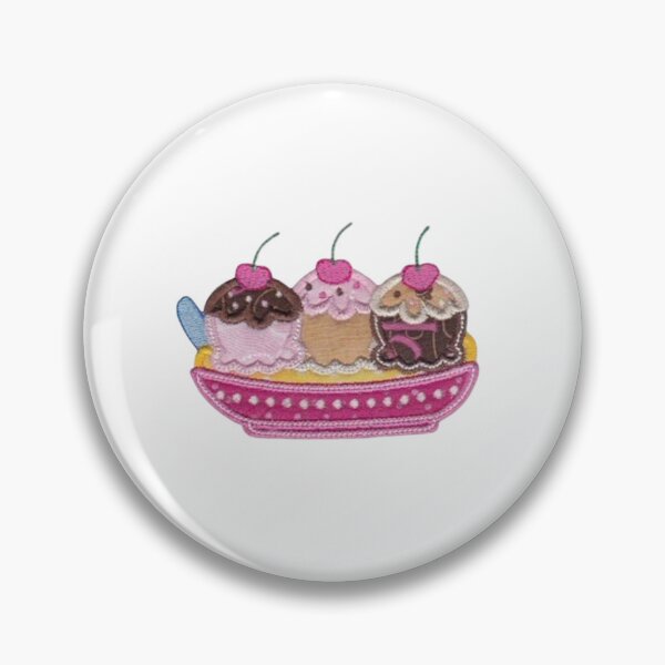 Item preview, Pink Banana Split Patchwork Sticker designed and sold by Elyse & Design Co..
