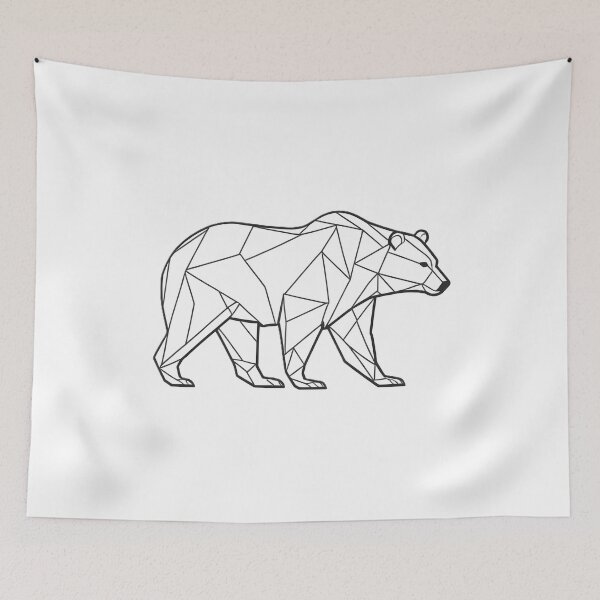 Item preview, Minimalist Bear Line Art – Modern Symmetrical Wildlife Illustration - 2 designed and sold by RELAX STATION.