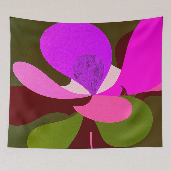 Item preview, Vibrant Pink Floral Art – Modern Art Deco Flower designed and sold by joycrysstudio.