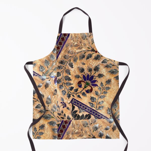 Item preview, Floral Mosaic Pattern in Navy Red Green designed and sold by Mary Prema Art.
