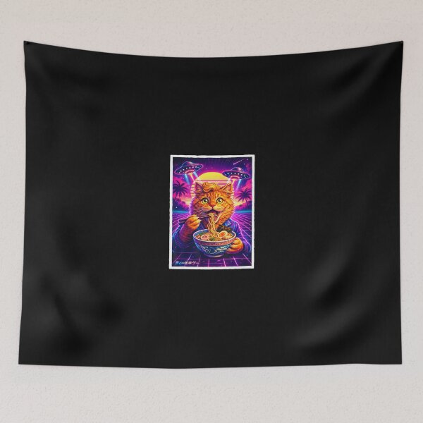 Item preview, UFO Ramen Cat Retro Meme designed and sold by Trungles-tee.