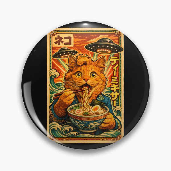 Item preview, UFO Ramen Cat Vintage Meme designed and sold by Trungles-tee.