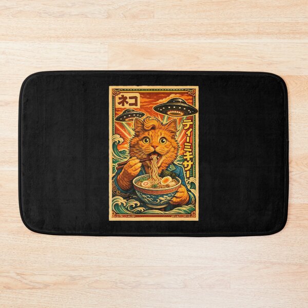 Item preview, UFO Ramen Cat Vintage Meme designed and sold by Trungles-tee.
