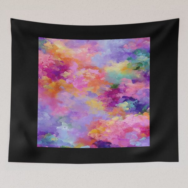 Item preview, Drawing of dusty colorful clouds  designed and sold by NivyasArtistry.