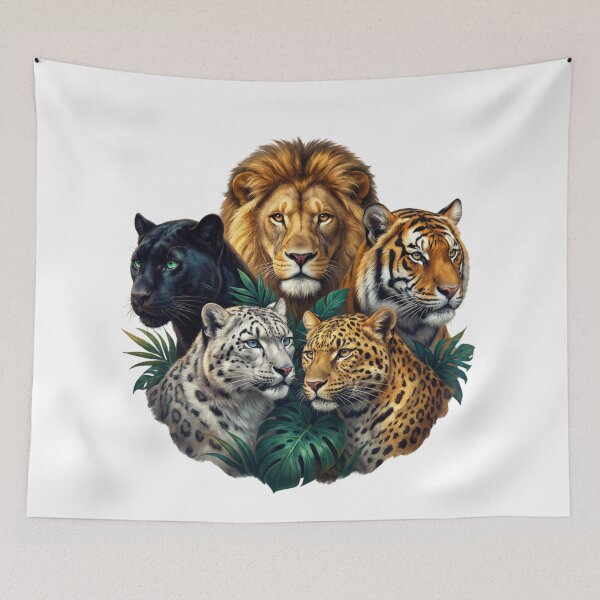 Item preview, Majestic Big Cats Wildlife Portrait — Animal Lover Gift designed and sold by Zippy Creation.