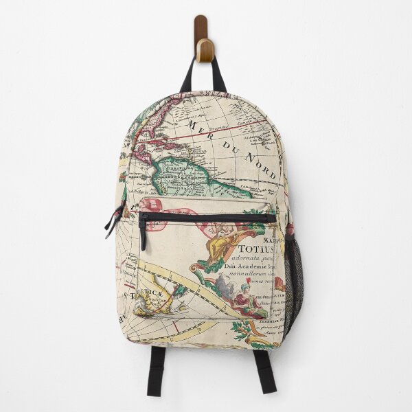 Item preview, Vintage Totius Mundi World Map, Office Decor designed and sold by QpetStyle.