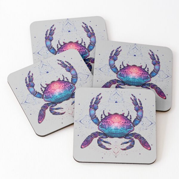 Item preview, Celestial Cancer Zodiac – Cosmic Nebula Crab Mandala Art designed and sold by VinMerch.