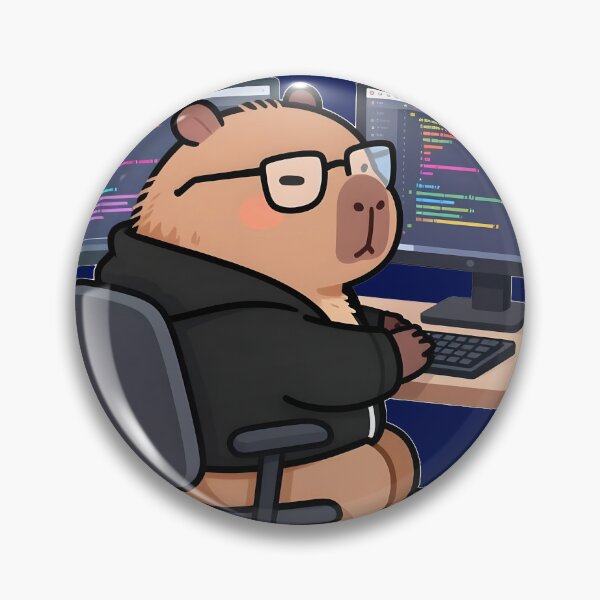 Item preview, Capybara Senior Developer: Chill Tech Mode?☕ designed and sold by BGM by AI.