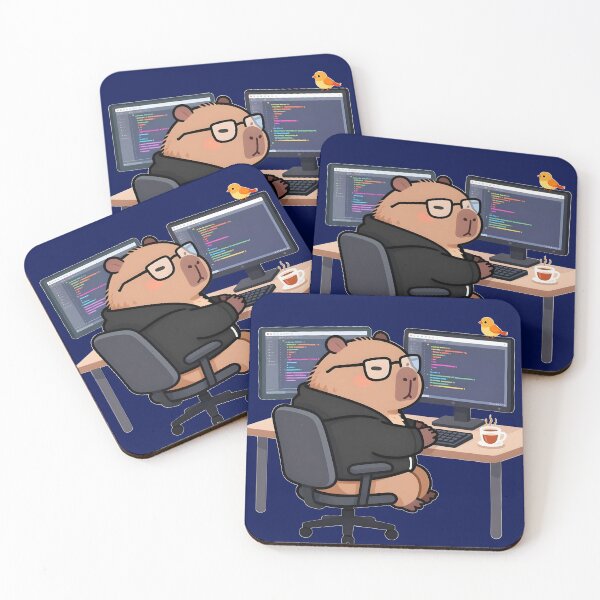 Item preview, Capybara Senior Developer: Chill Tech Mode?☕ designed and sold by BGM by AI.