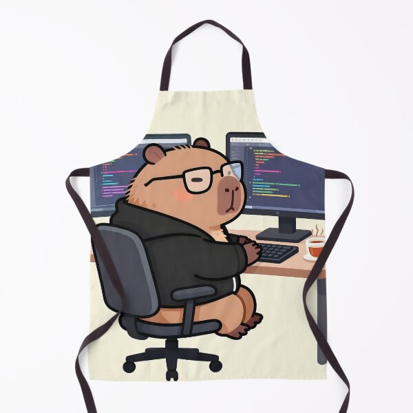 Item preview, Capybara Senior Developer: Chill Tech Mode?☕ designed and sold by BGM by AI.